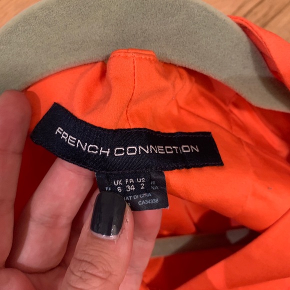 French Connection Cap Sleeve V-Neck Dress Size 2 - Picture 4 of 4